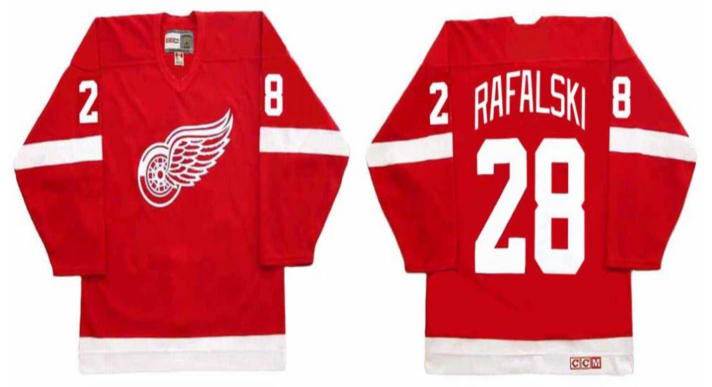 2019 Men Detroit Red Wings #28 Rafalski Red CCM NHL jerseys